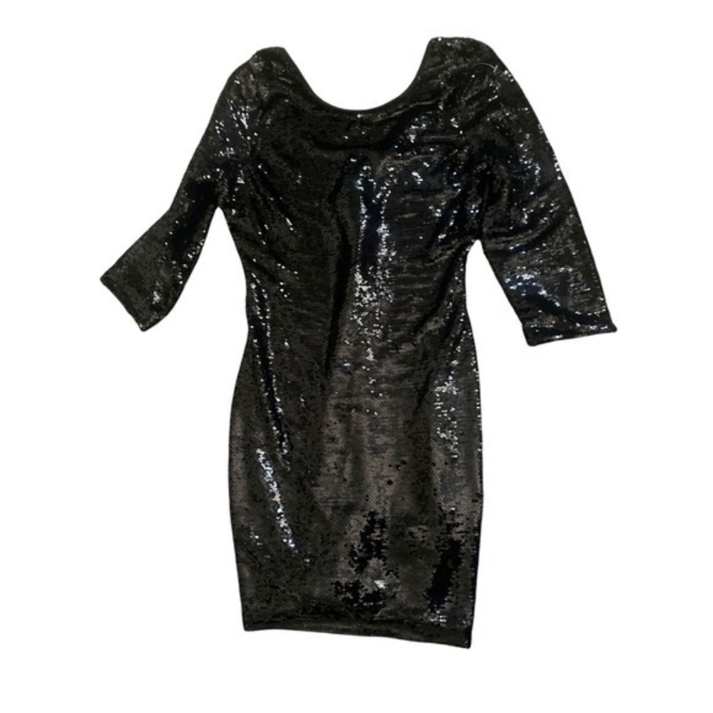 JUST Fab, evening dress, holiday wear, black sequin dress,‎ NWT- Medium